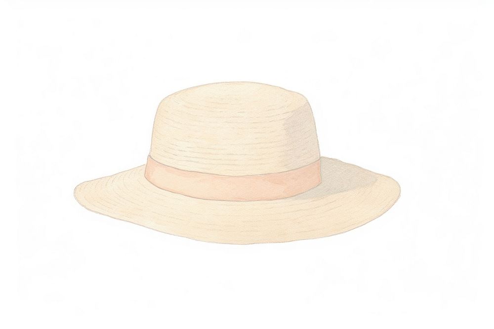 Beach hat white background headwear sombrero.