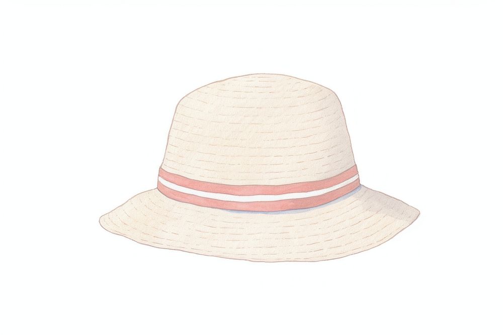 Beach hat white background headwear headgear.
