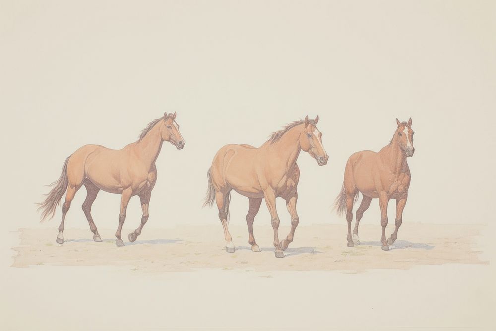 Horses drawing animal mammal.