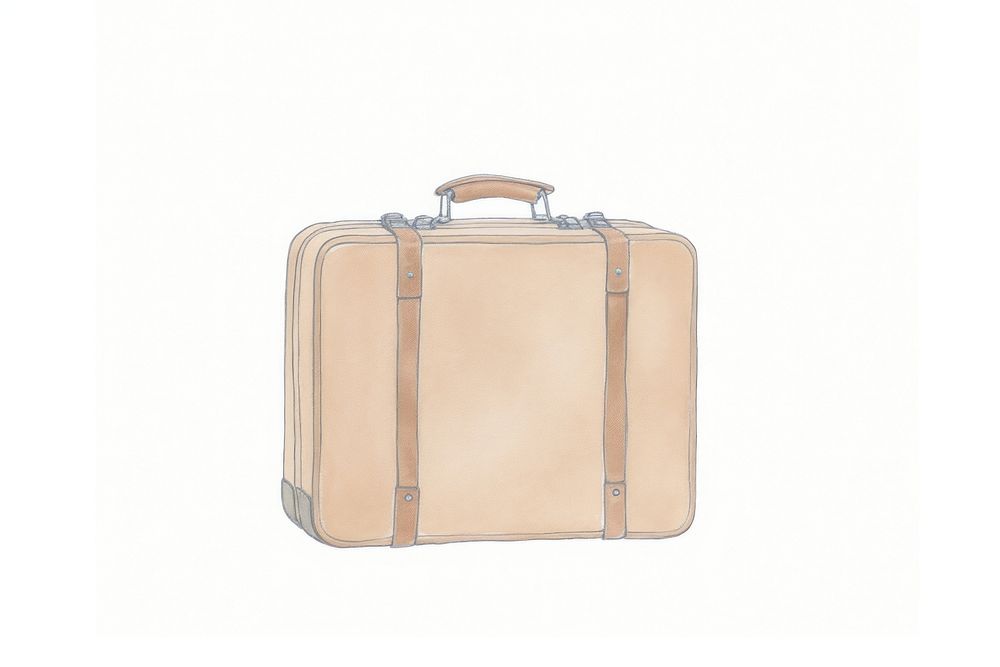 Luggage suitcase handbag white background.