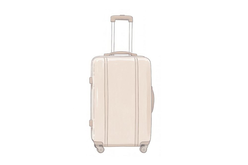 Luggage suitcase white background architecture.