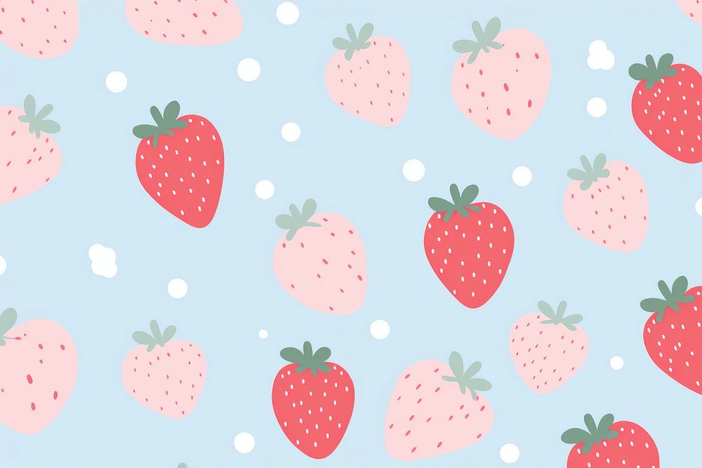  Stawberry pattern backgrounds strawberry. AI generated Image by rawpixel.