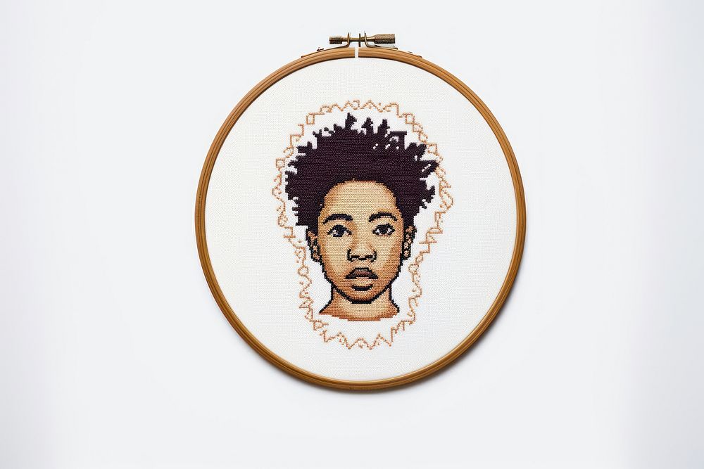 African american boy in embroidery style photo representation photography.