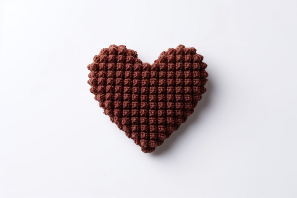 Heart chocolate in embroidery style food confiture freshness.
