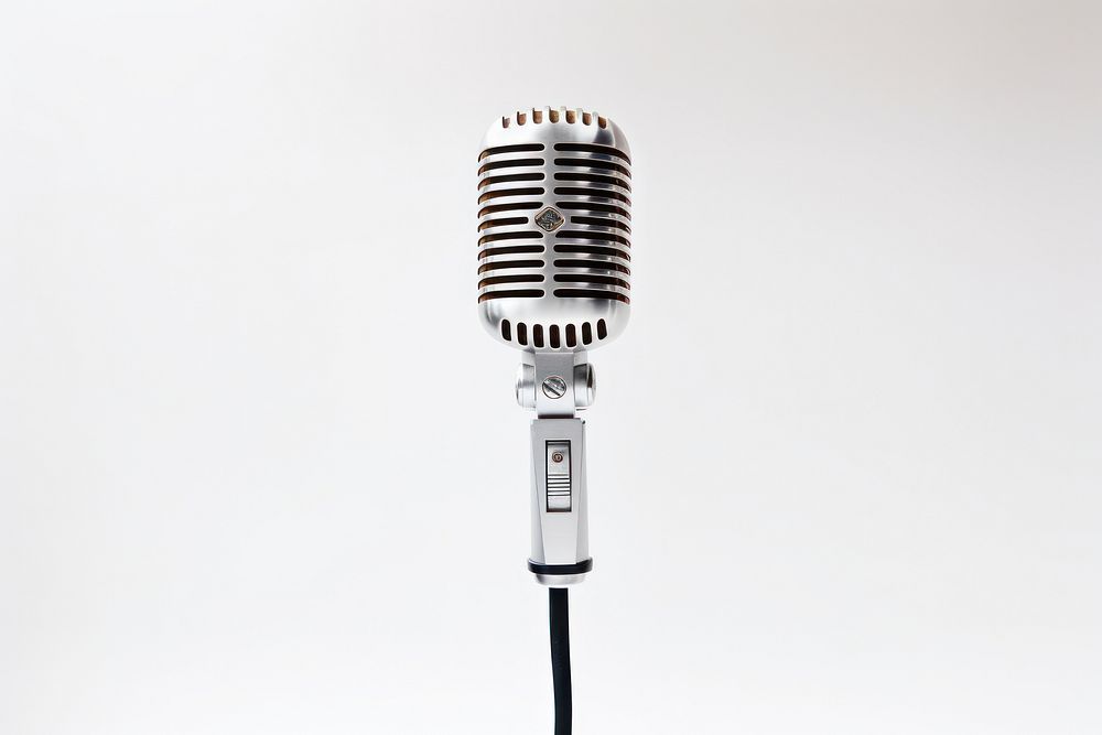 Microphone microphone white background technology.