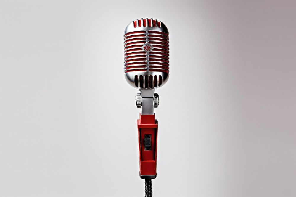 Microphone microphone white background performance.