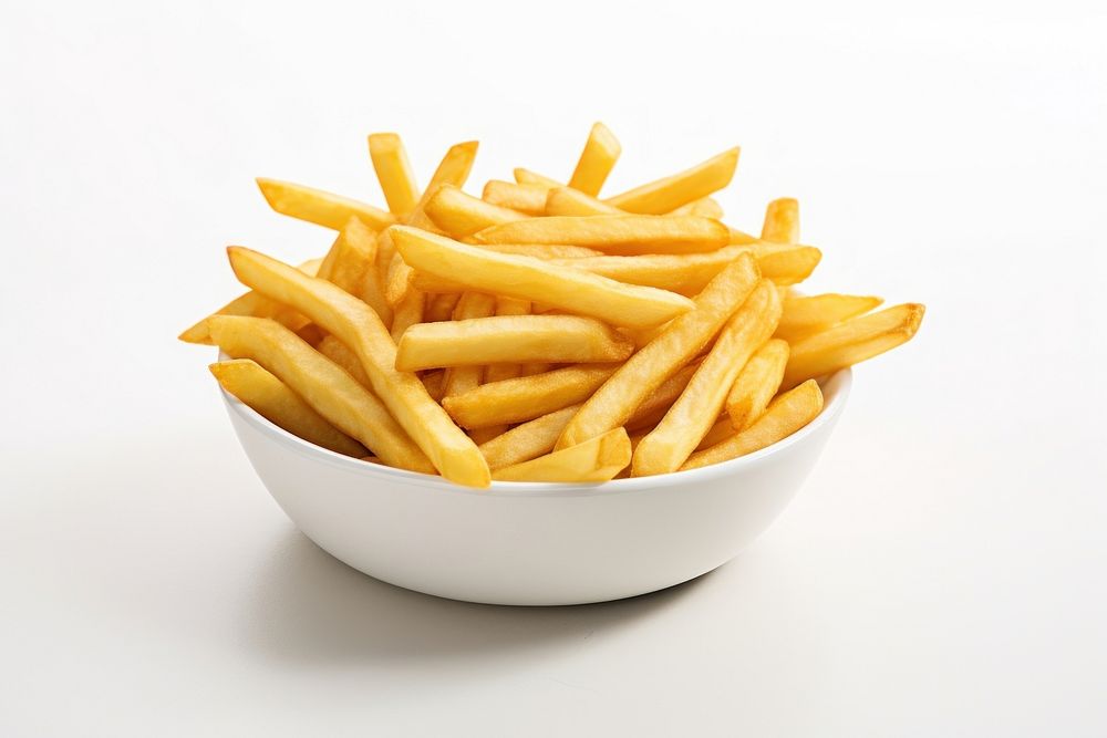 More French Fries fries food white background.