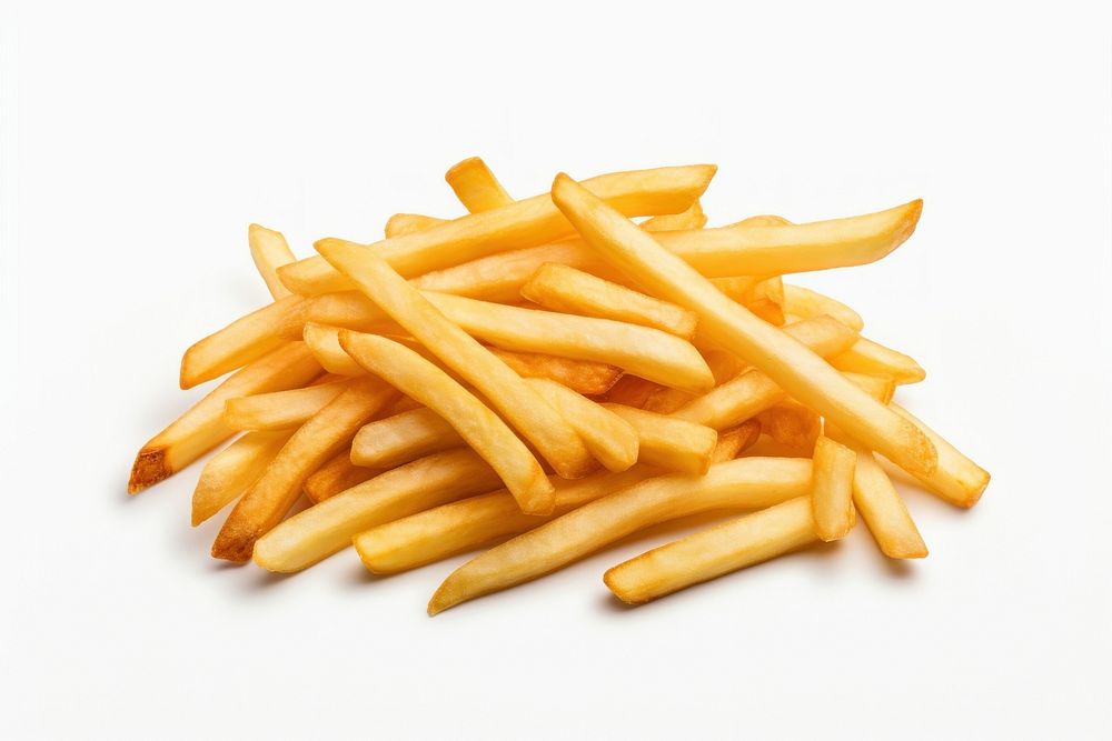 More French Fries fries food white background.