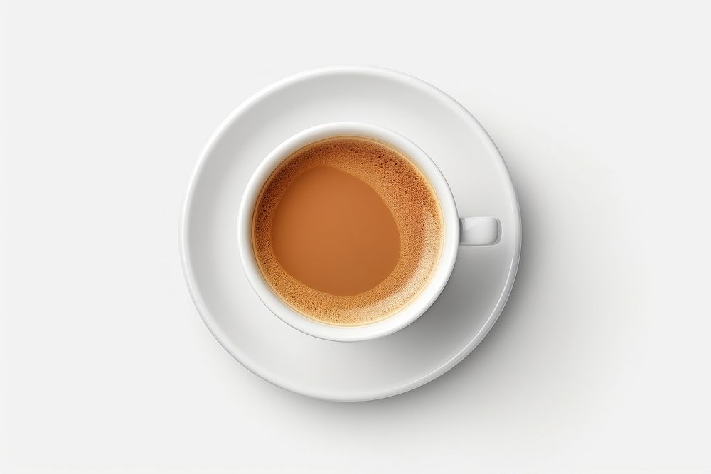 An espresso coffee cup drink mug white background.