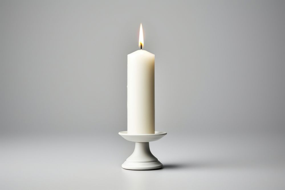 Candle holder white spirituality illuminated.