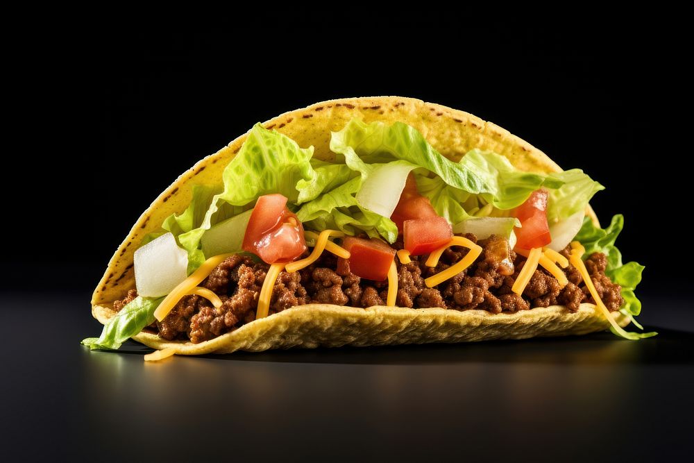 A classic taco sandwich food vegetable.