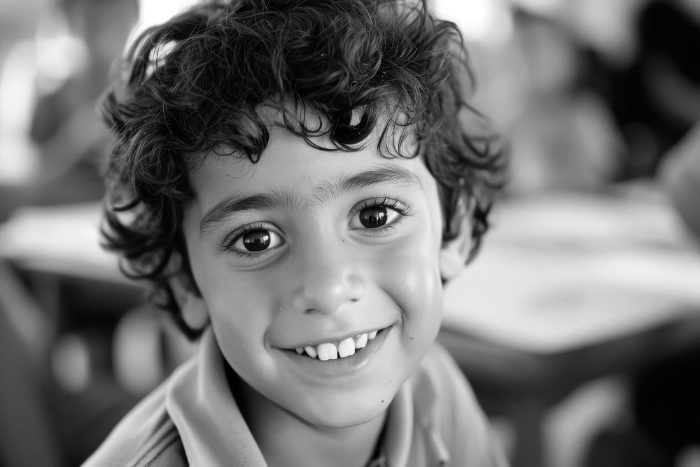 Middle eastern boy portrait teeth adult.