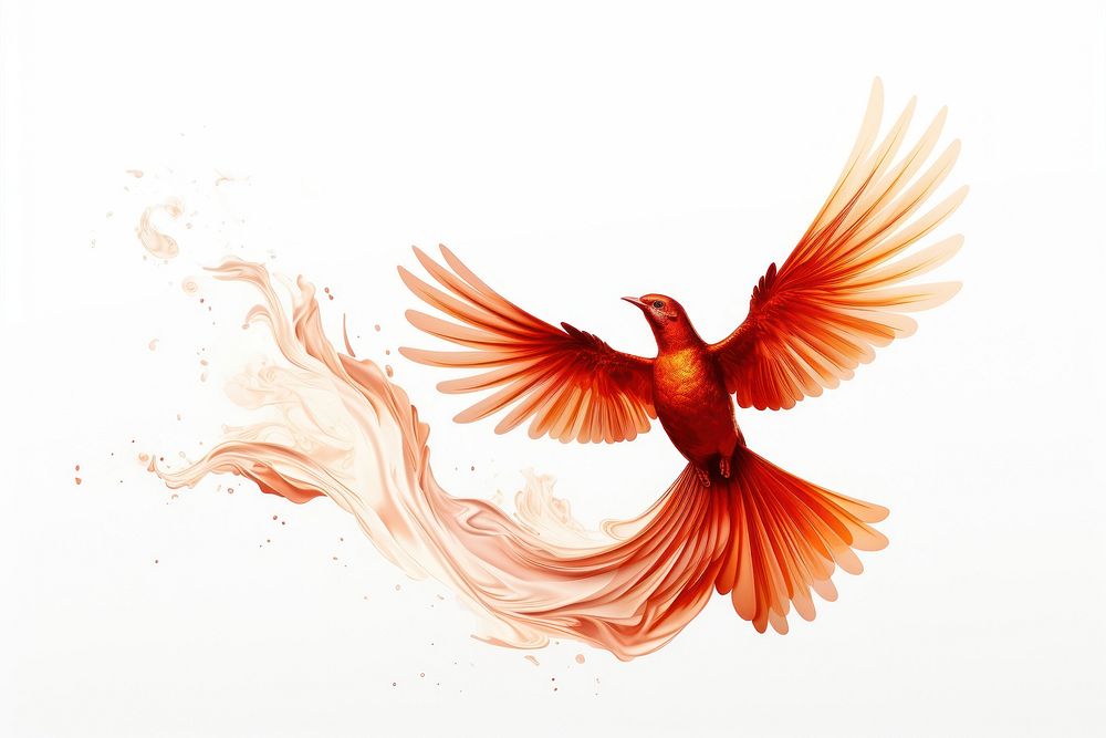 Phoenix bird animal creativity splattered.