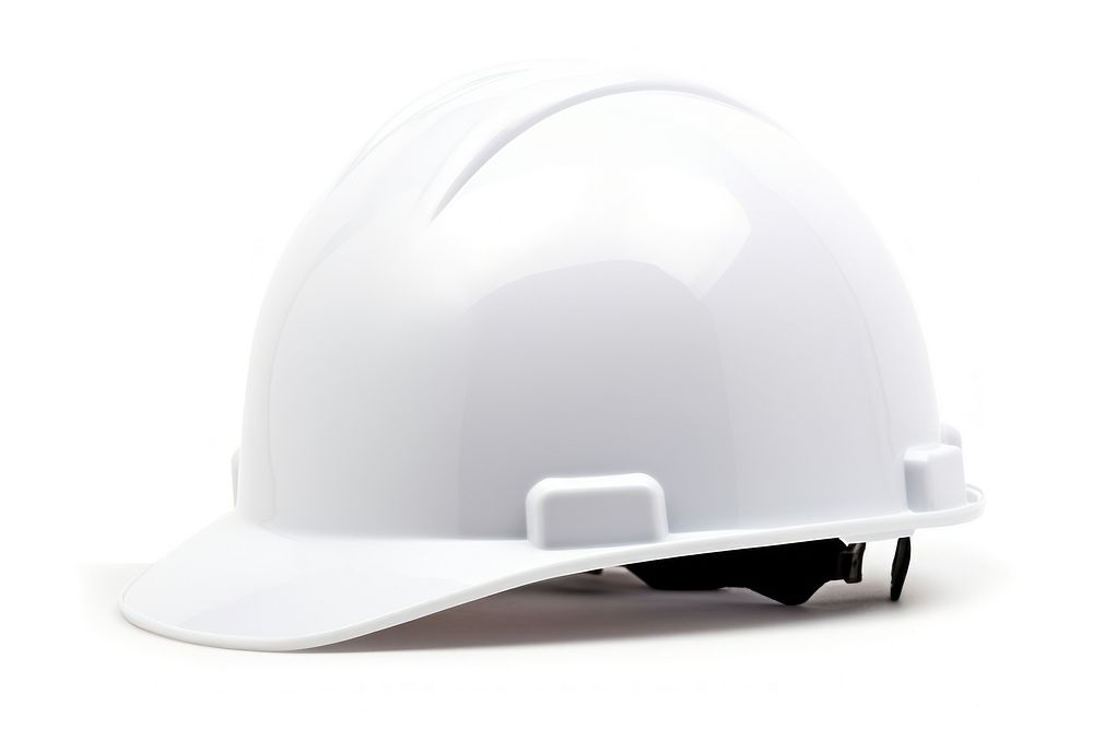 A Plastic Medium Helmet helmet hardhat white background.