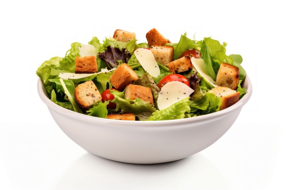 A salad in bowl food meal white background.