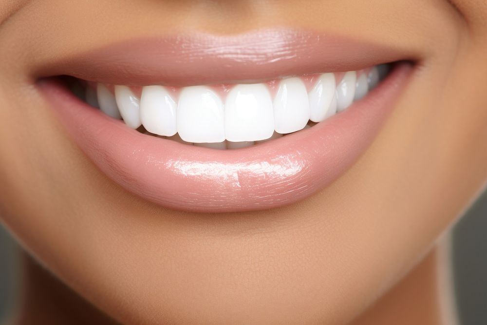 Smiling lips of woman skin teeth smile.