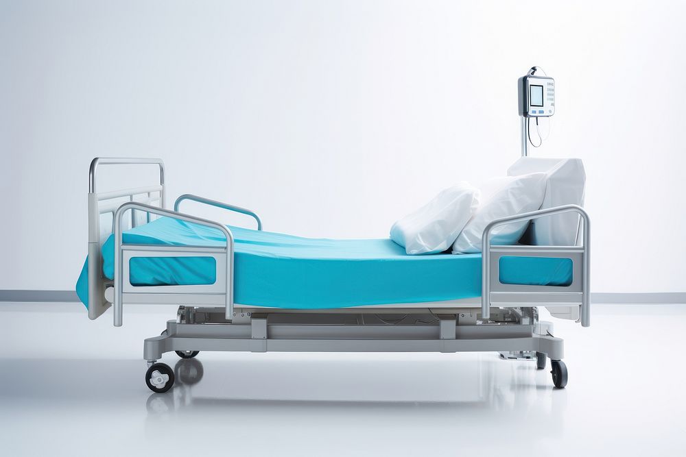 Hospital bed furniture architecture stretcher.