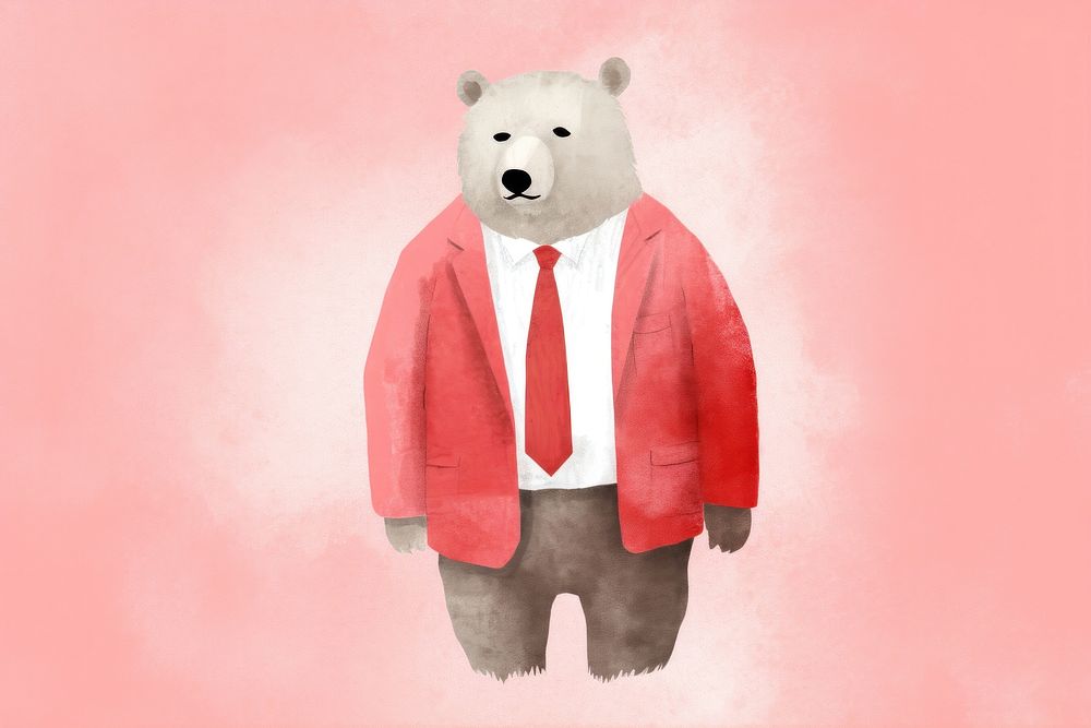 Bear in business suit celebrated bear mammal animal.