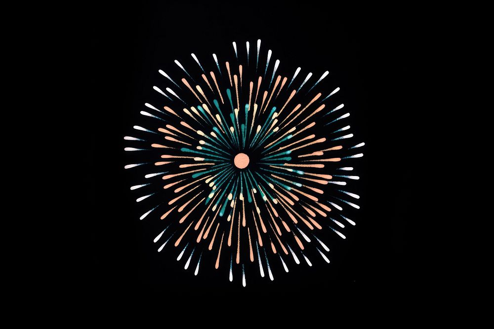 New year fireworks night black background illuminated. AI generated Image by rawpixel.