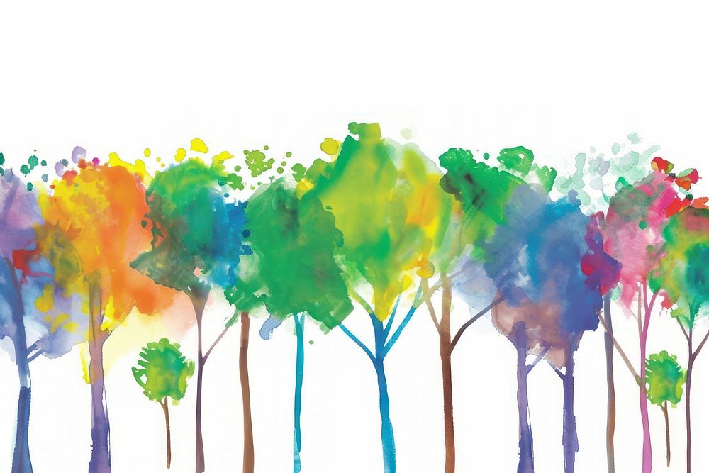 Tree backgrounds painting nature.
