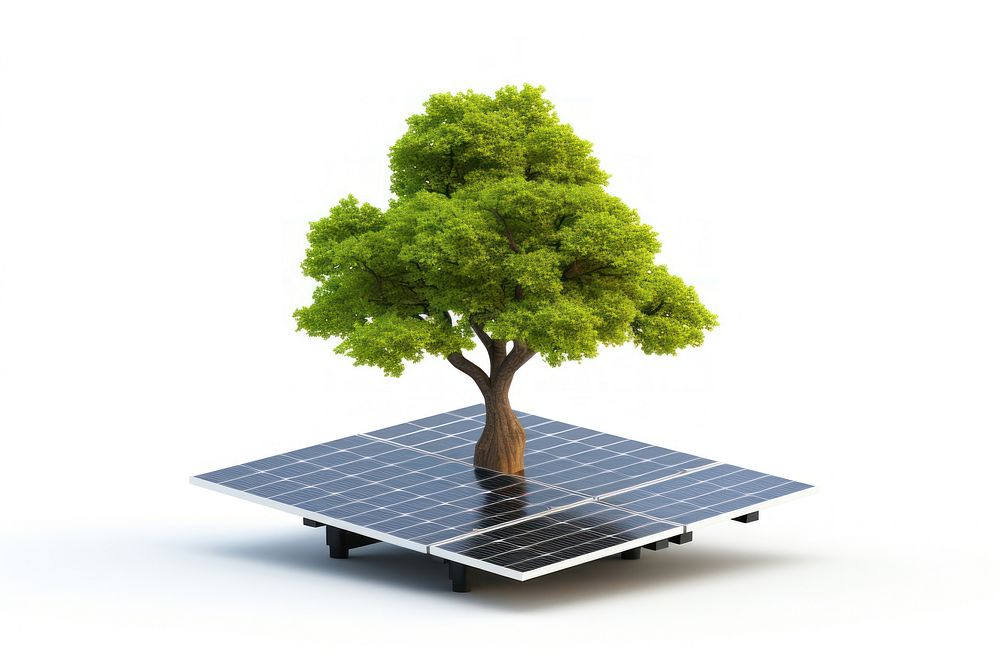 Solar tree plant electricity.