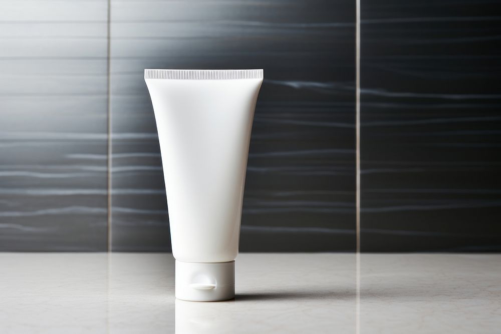  White cream tube toothpaste aftershave cosmetics. AI generated Image by rawpixel.