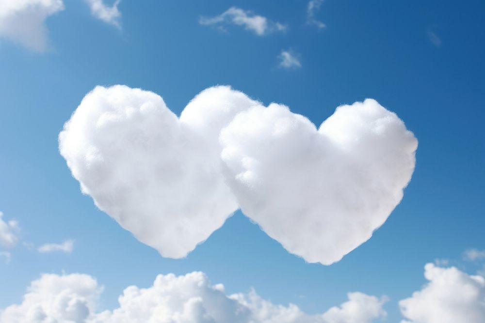 Heart shaped cloud sky outdoors.