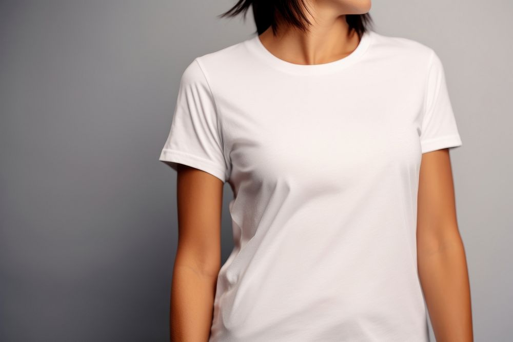  T shirt t-shirt sleeve white. AI generated Image by rawpixel.