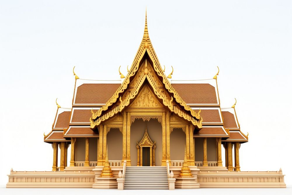 Thai temple architecture building.