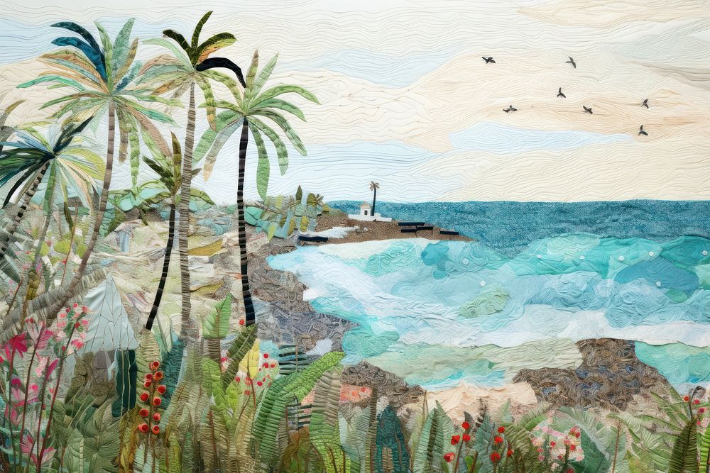 Bali beach land outdoors painting.