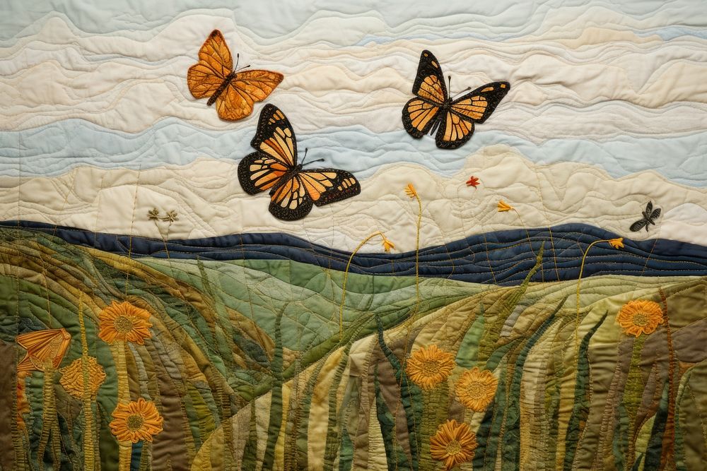 Butterflies in Prairie butterfly pattern animal.