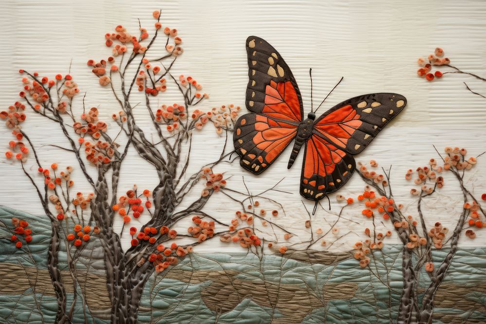 Mangrove butterfly painting pattern.