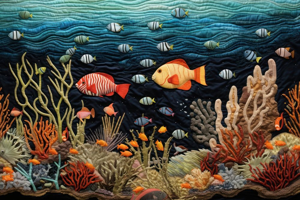 Fishes with coral reef aquarium outdoors animal.