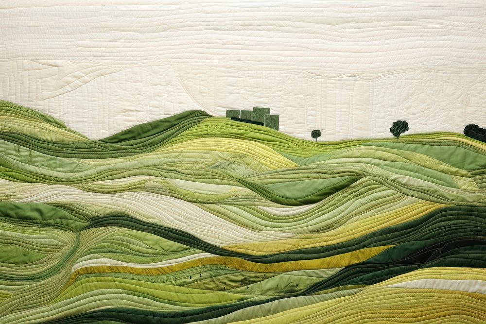 Green field agriculture landscape textile.