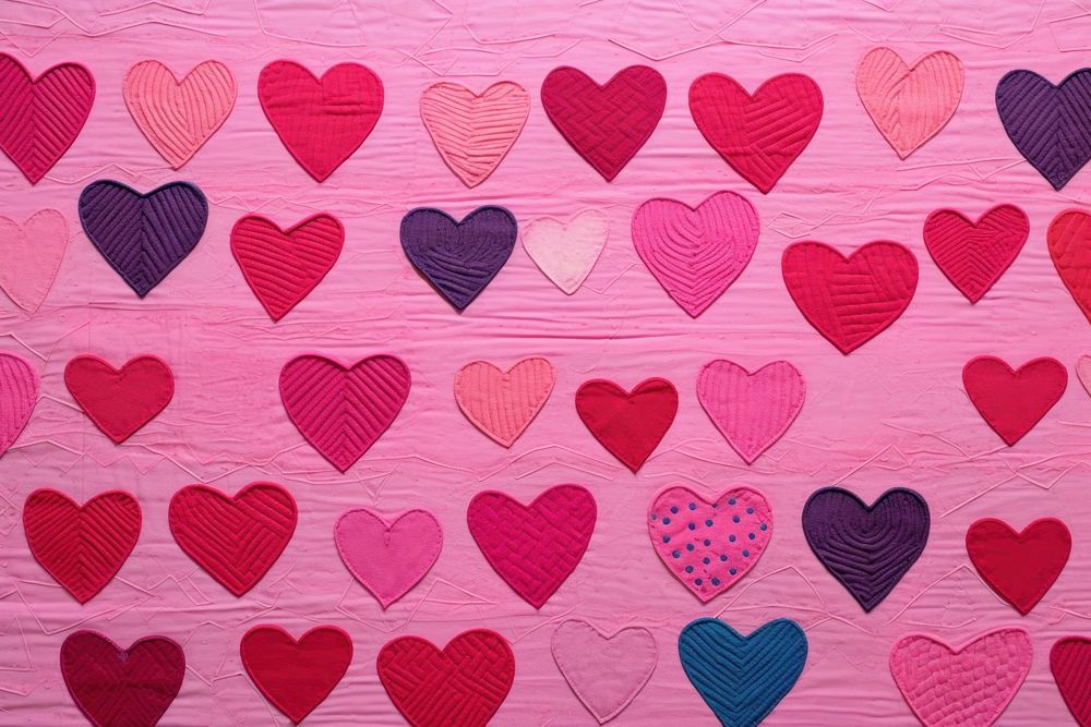 Hearts pattern textile pink backgrounds.