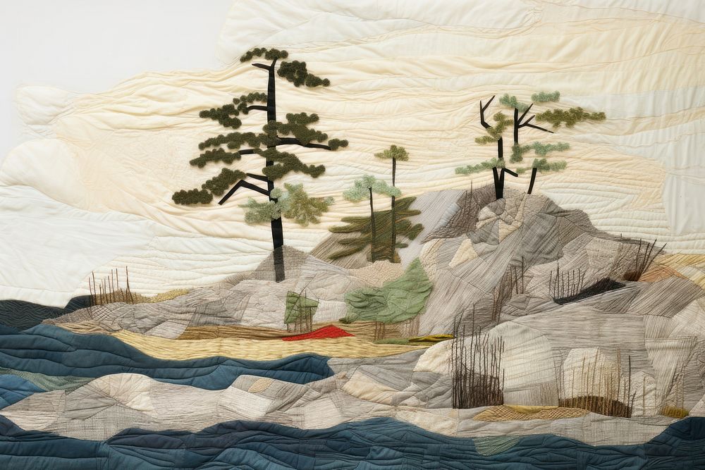 Island quilt tree art.