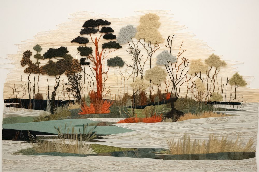Mangrove landscape painting art.