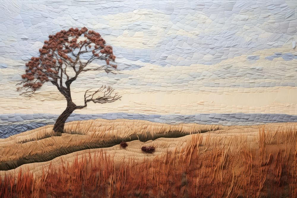 Savanna landscape outdoors painting.