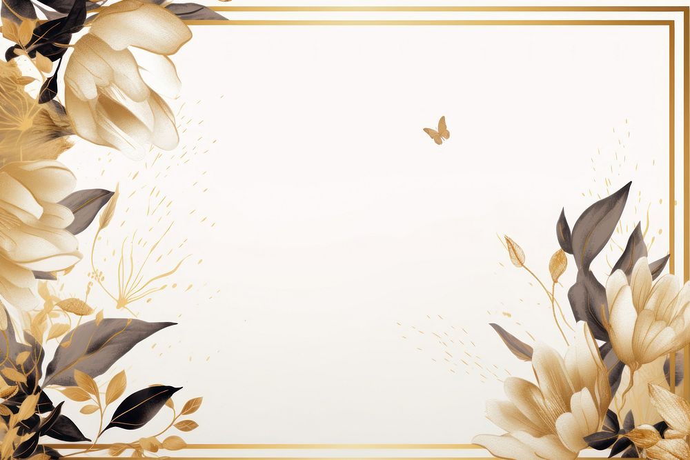  Botanical ink painting pattern backgrounds fragility. AI generated Image by rawpixel.