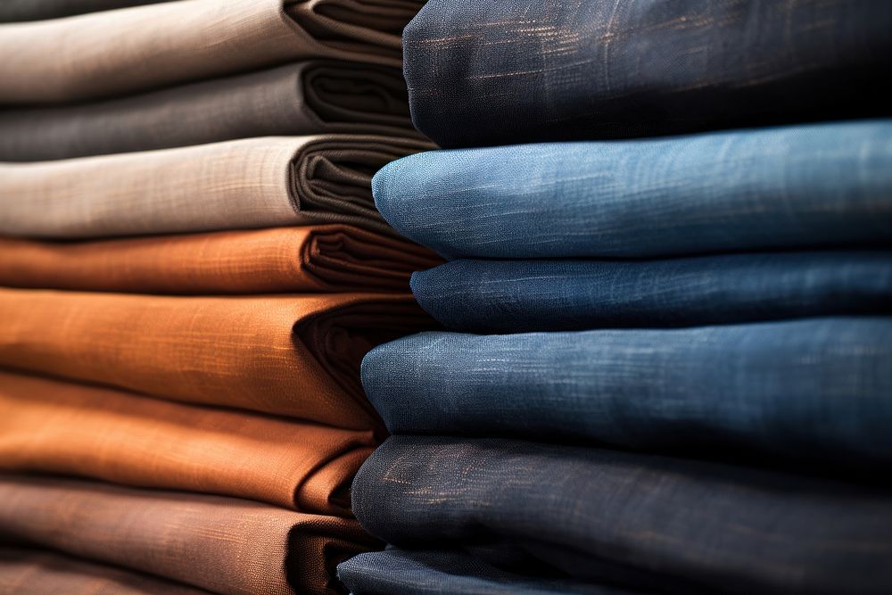 Jeans linen denim brown. AI generated Image by rawpixel.
