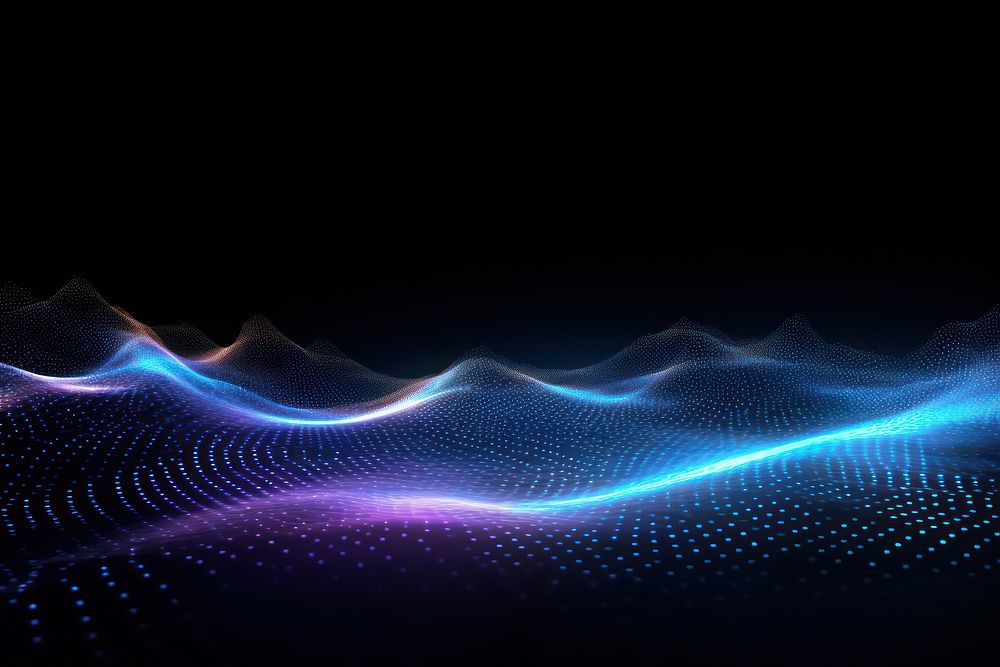  Technology wave connecting dot pattern light background backgrounds nature illuminated. AI generated Image by rawpixel.