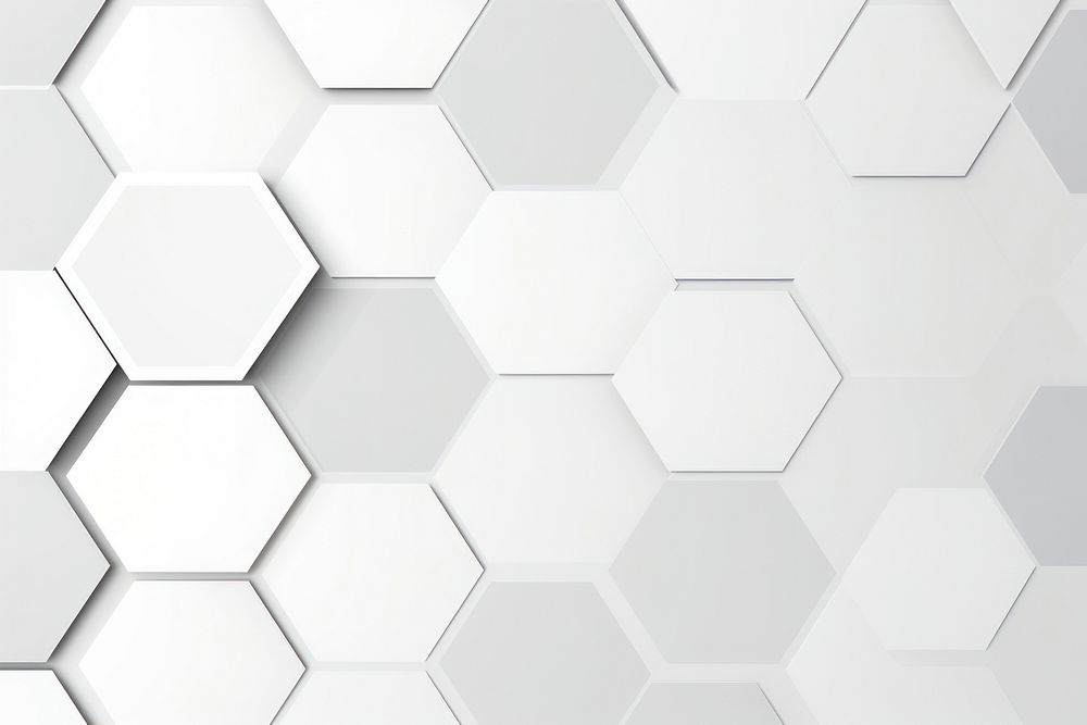  Hexagon white backgrounds abstract. AI generated Image by rawpixel.