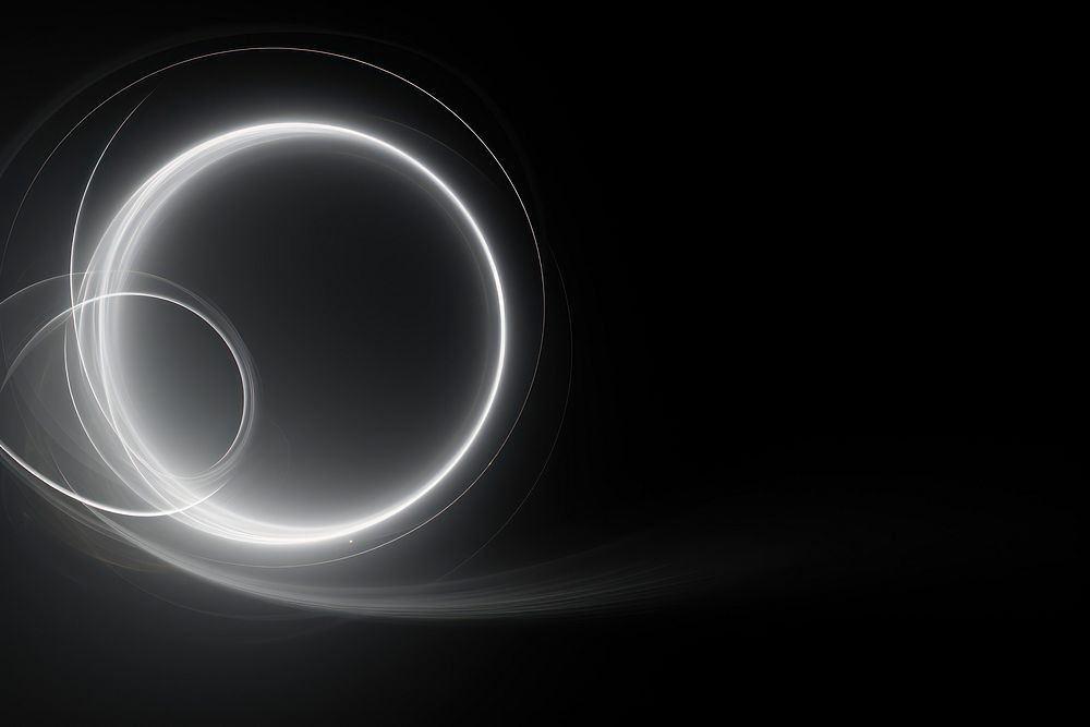  White and black neon circle background backgrounds abstract light. AI generated Image by rawpixel.