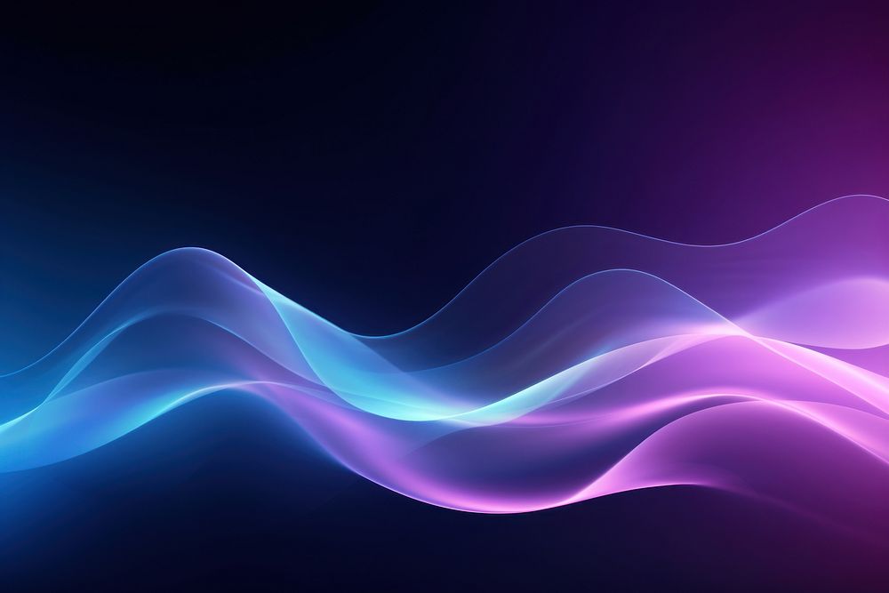  Purple and light blue neon wave background backgrounds futuristic abstract. AI generated Image by rawpixel.