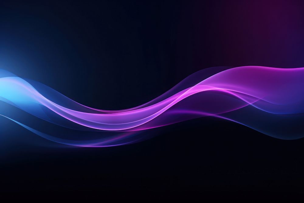  Purple and light blue neon wave background smoke backgrounds futuristic. AI generated Image by rawpixel.