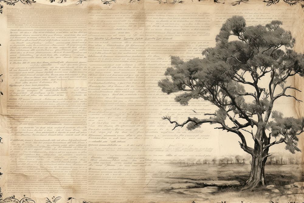Oak tree border page backgrounds plant.