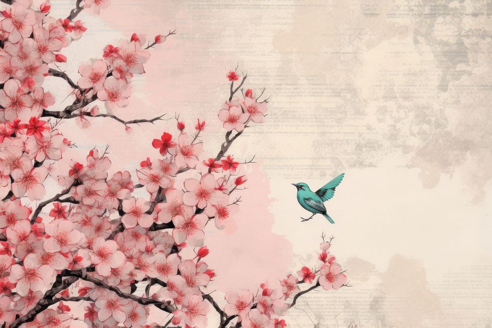 Cherry blossom border backgrounds flower | Free Photo Illustration ...