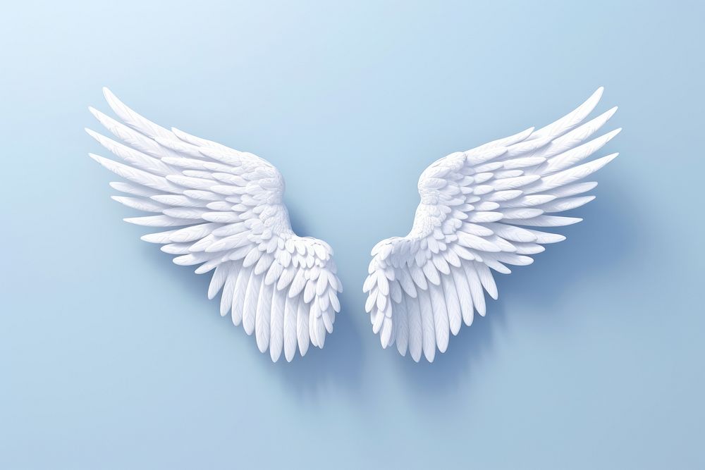 Angel wings shaped is a cloud bird archangel mid-air.