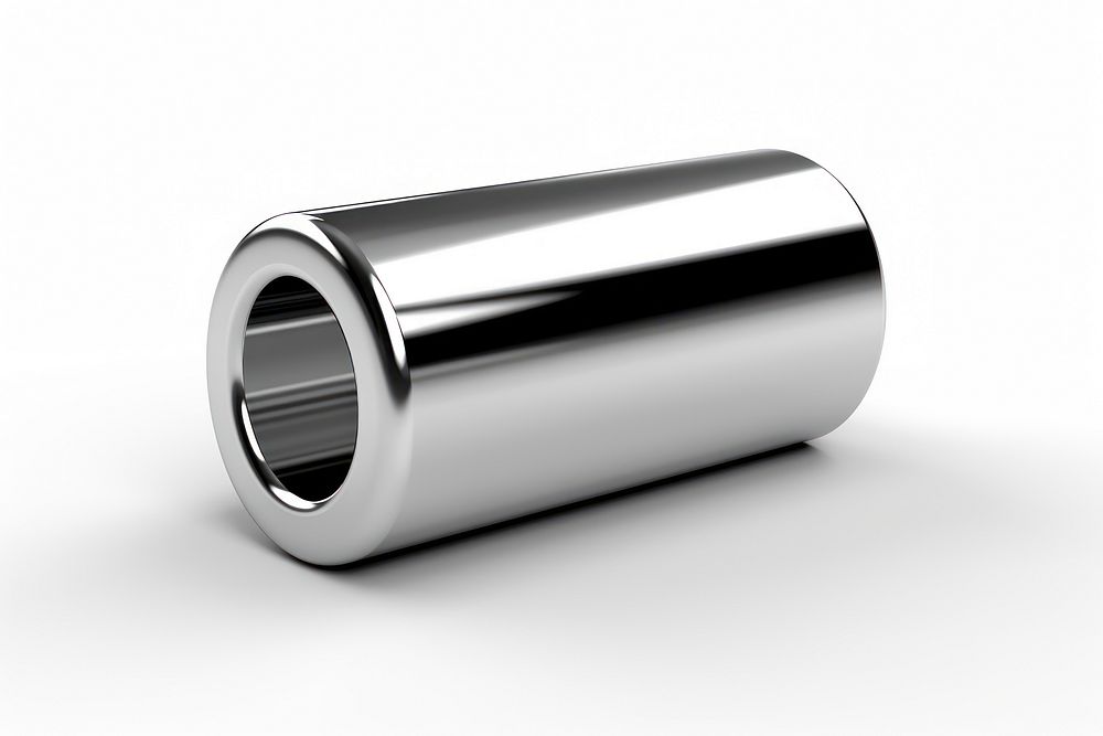 Cylinder blowing chrome material silver steel shiny.