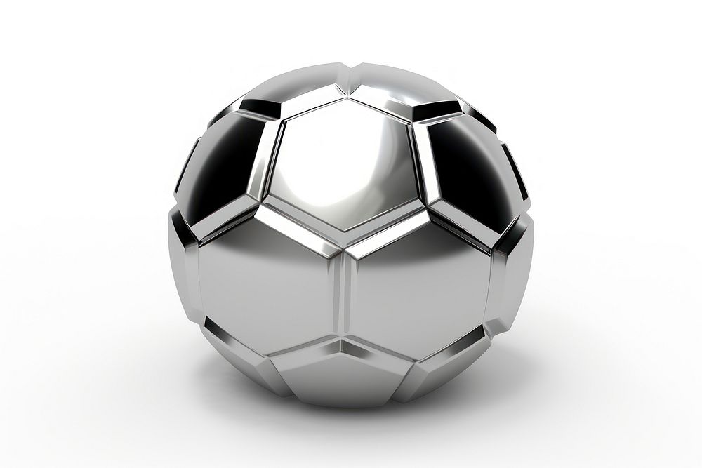Hexagon ball Chrome material football hexagon sphere.